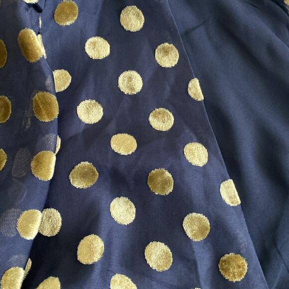 Anthropologie ASTR THE LABEL Metallic Polka Dot Wide Leg Jumpsuit V Neck Size S - Picture 13 of 15